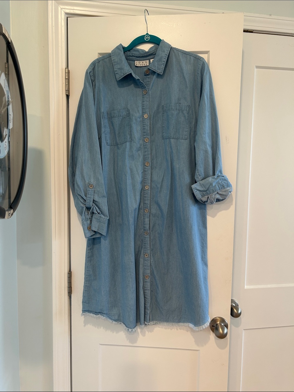Joan Rivers Light Blue Denim Shirt Dress